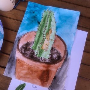 Cactus watercolor print